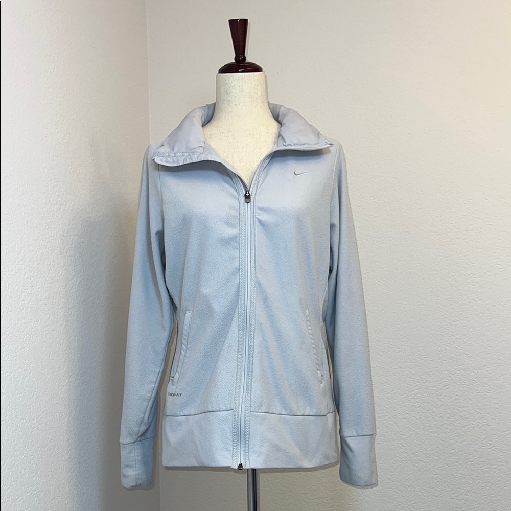 Nike Gray Utility Jacket with High Collar and Full-Length‎ Zipper